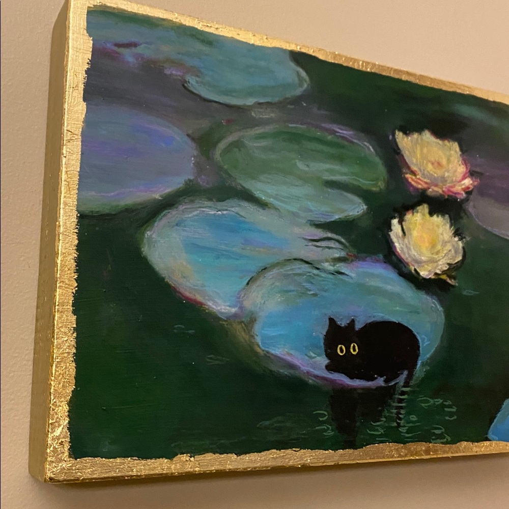 Original Water Lily flowers painting New - Picture 3 of 4